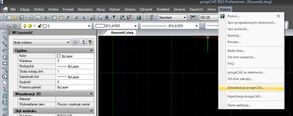 Aktualizacja progeCAD Aktualizacja progeCAD